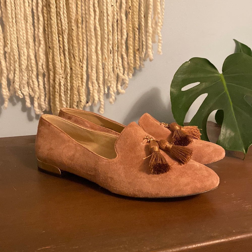 Talbots Dusty Pink Suede Slips Ons Womens 8.5M